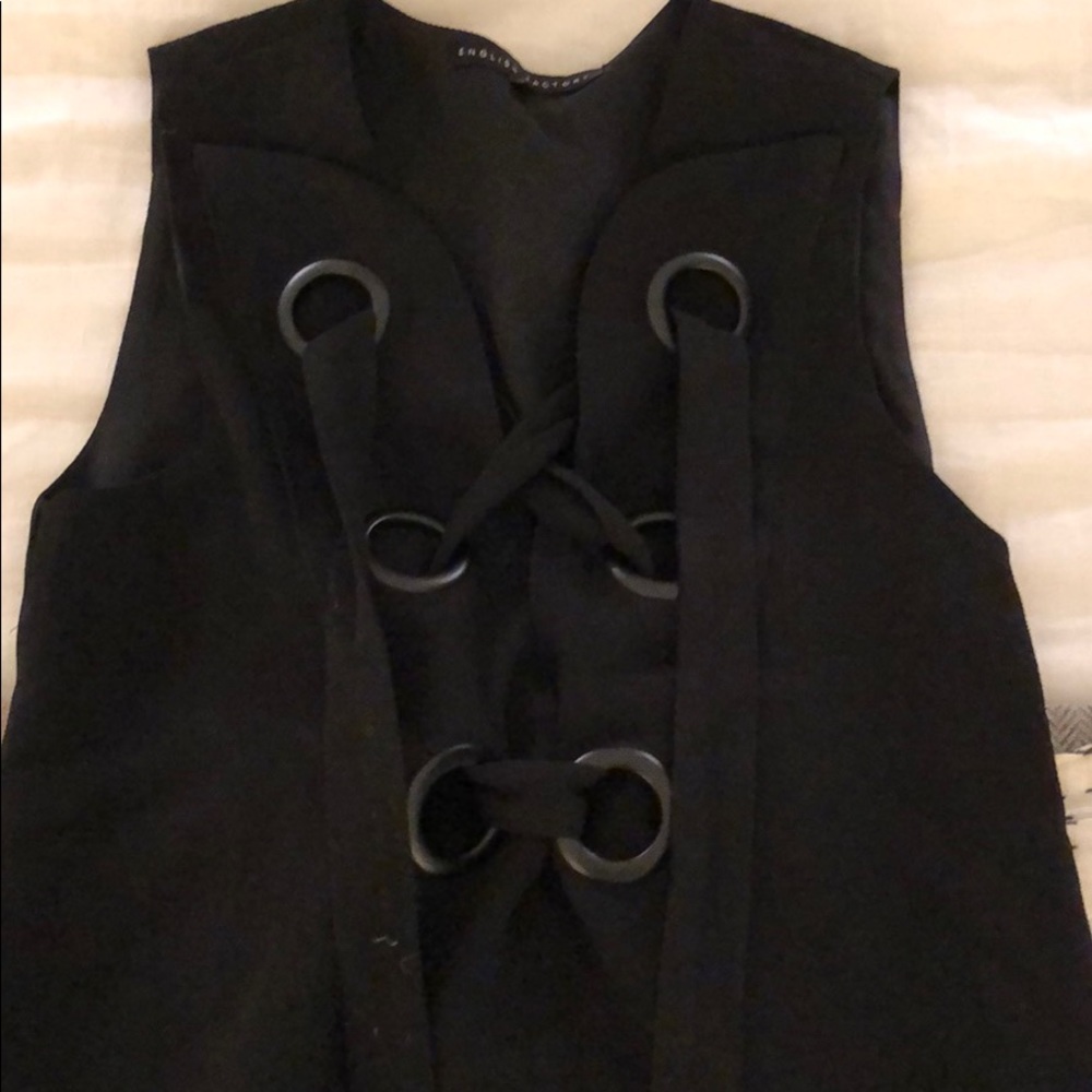 English factory black shift dress